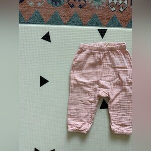 Gap|Baby girl pastel Pink gauze cotton Bottoms:pants,size 6-12M•••girly boho